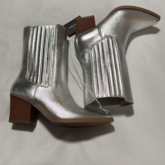 Silver Western Boots Womens 8 - Picture 2 of 4